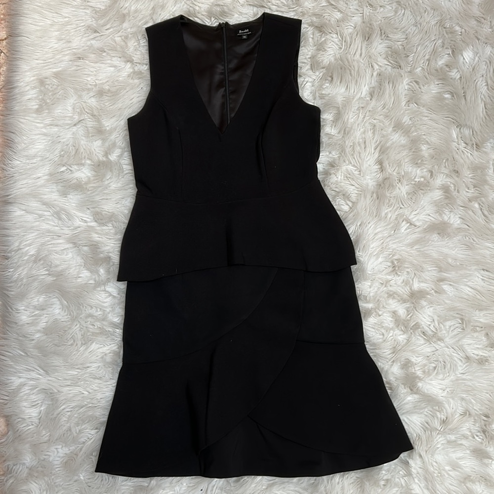 Bardot Black Ruffle Dress